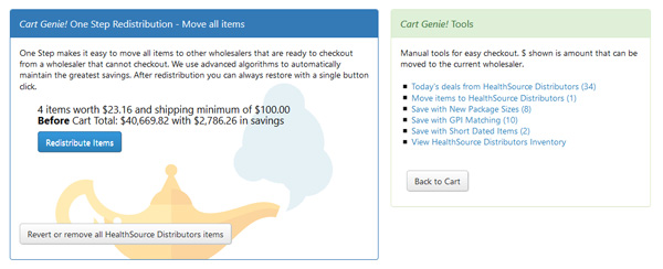 Cart Genie Panel